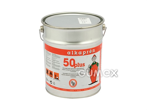 Beztoluenové lepidlo Alkaprén 50 PLUS, lepí nesavé materiály se savými, 5l, pryž/beton, pryž/kůže, umakart/dřevo